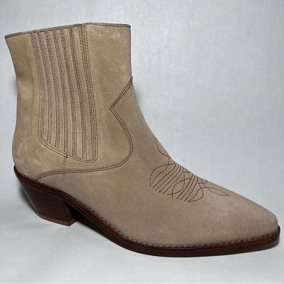 Zadig & Voltaire Tyler Suede Ankle Boots in Sand - Picture 1 of 9